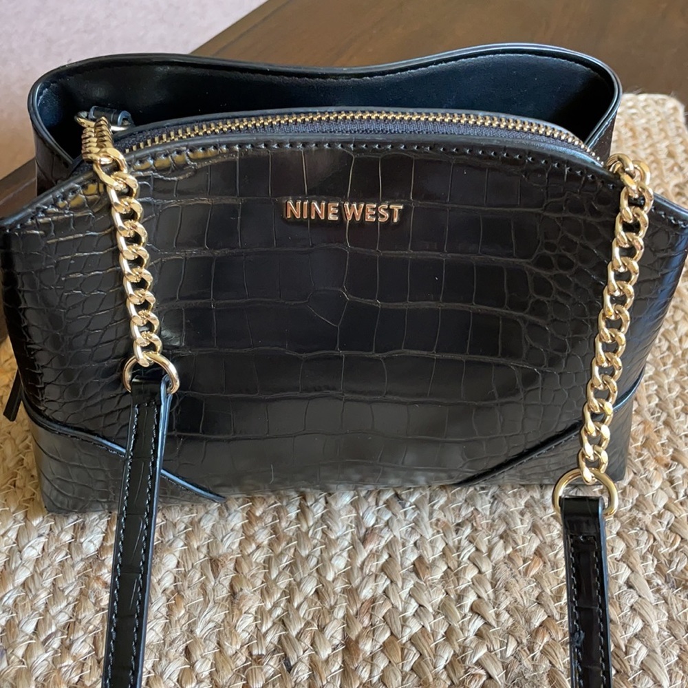 Nine West faux croc crossbody